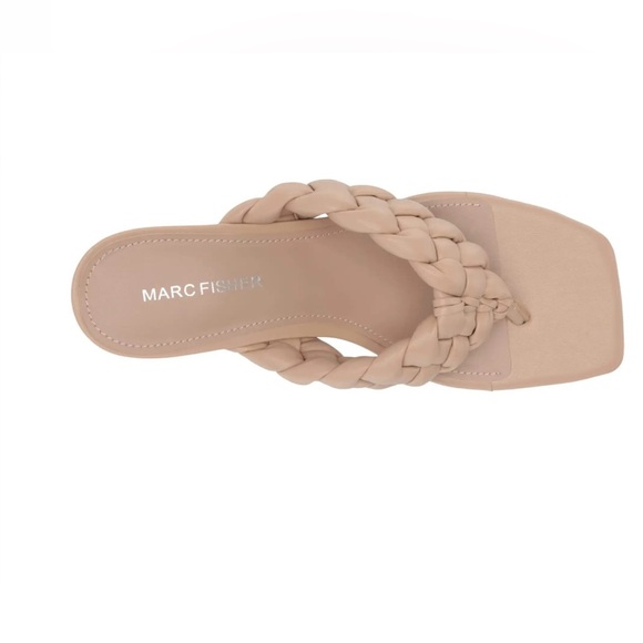 NIB Marc Fisher Galynite Braided Thong Heel Sandals 9M - Picture 3 of 12